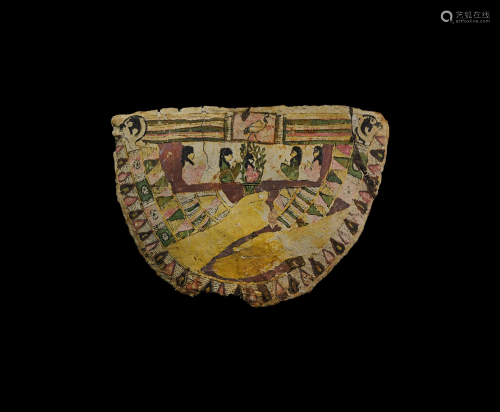 Egyptian Painted Cartonnage Collar