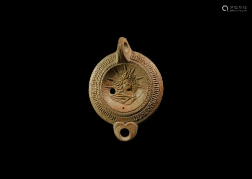 Roman Oil Lamp with Sol