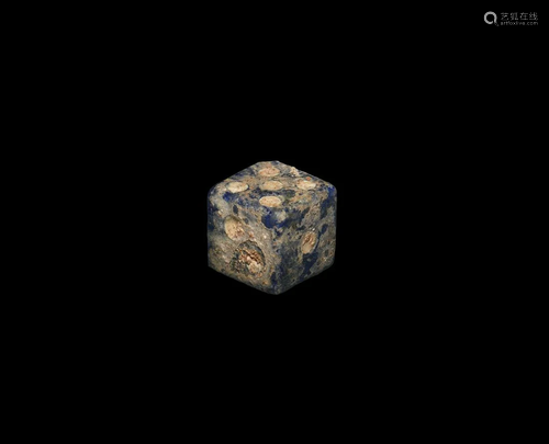 Roman Blue Glass Die