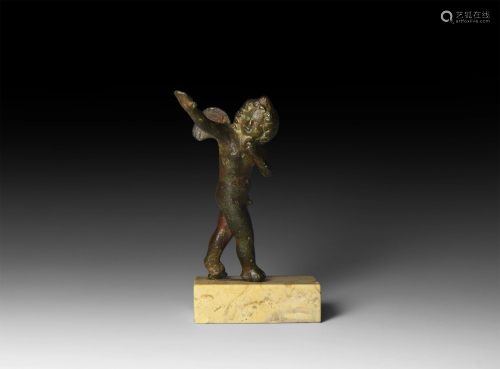 Roman Greeting Cupid Statuette