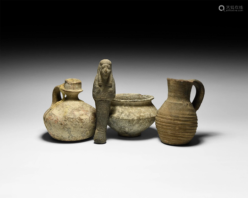 Roman and Other Pots with Grand Tour Shabti