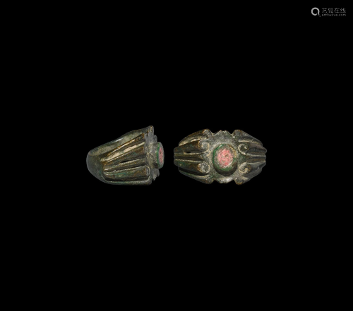 Roman Ring with Enamel