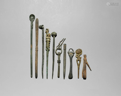 Roman and Later Pin, Tweezers and Other Items