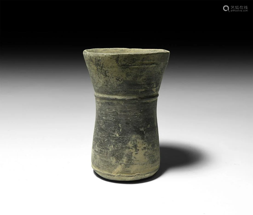 Roman Greyware Drinking Beaker