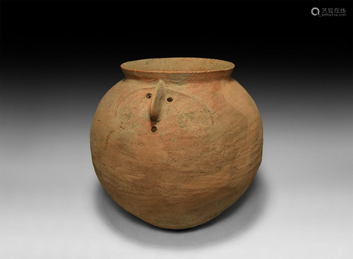 Roman Storage Vessel with Face