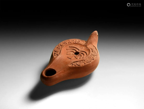 Roman Oil Lamp with Eden's Tree of Life