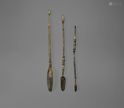 Roman Silver Medical Instrument Group