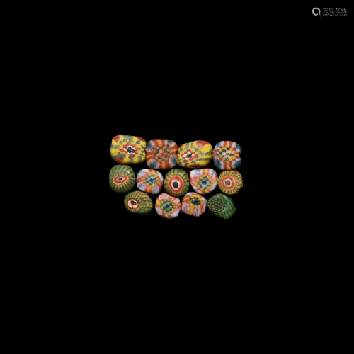 Roman Millefiori Bead Collection