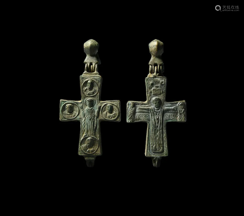 Byzantine Reliquary Cross Pendant