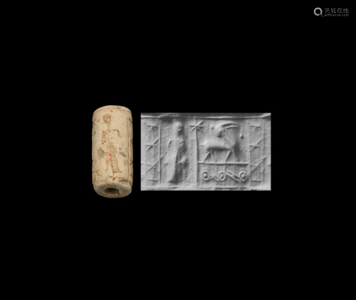 Mitanni Cylinder Seal with Standing Figure