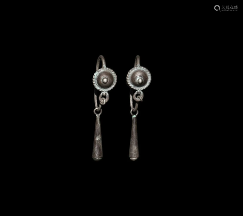 Byzantine Silver Earring Pair