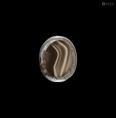 Babylonian Banded Agate Bead