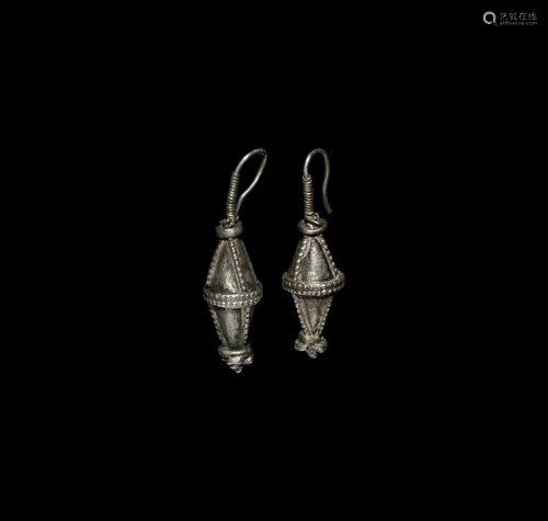 Byzantine Silver Earring Pair