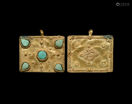 Byzantine Gold Pendant with Gemstones