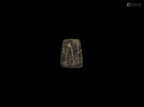 Pendant with Figure and Markings