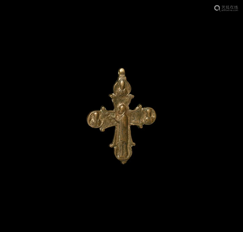 Post Byzantine Pectoral Cross Pendant