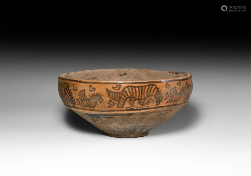 Large Indus Valley Mehrgarh Bowl with Animals