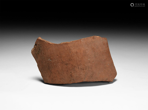 Ostracon Tablet with Christian Monogram