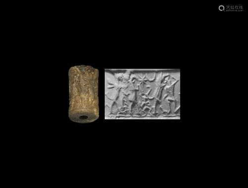 Cylinder Seal with Hero and Winged Griffin