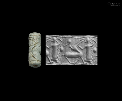 Mitanni Cylinder Seal with Robed Figures