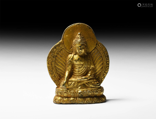 Sino-Tibetan Gilt Bronze Figure