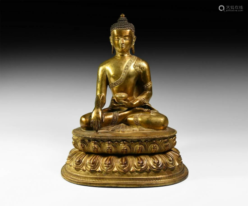 Sino-Tibetan Gilt Buddha Statue