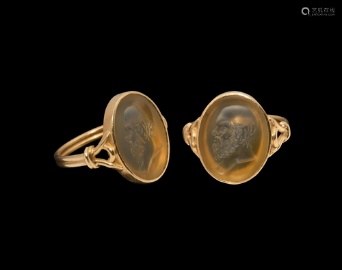 Georgian Gold Ring with Socrates Gemstone