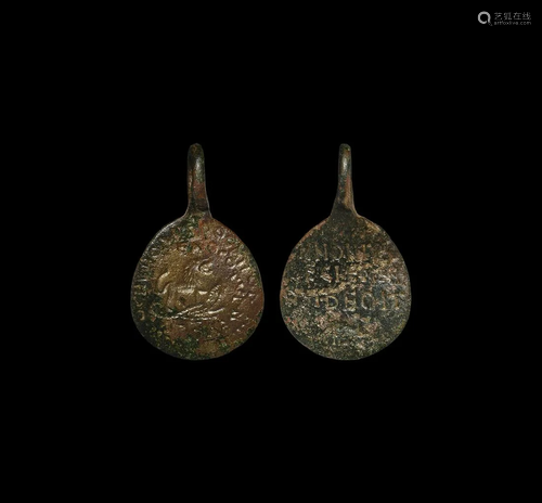 Medieval Inscribed Horse Harness Pendant