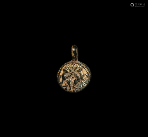 Medieval Gilt Horse Harness Pendant