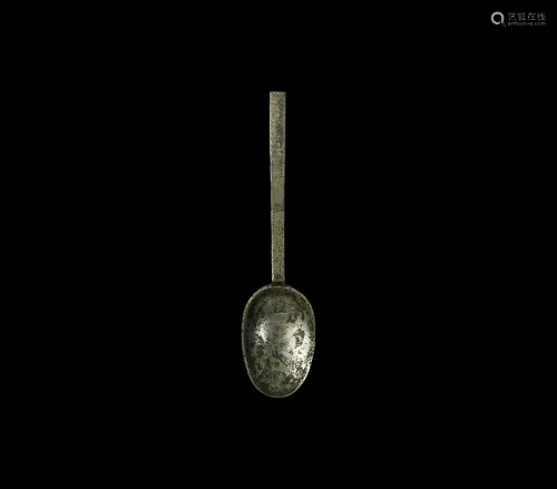 Post Medieval Puritan's Pewter Spoon