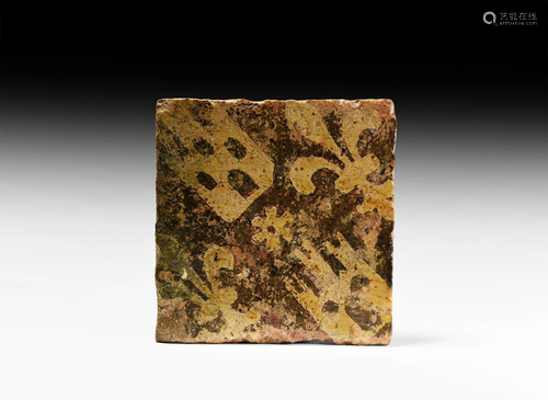 Medieval Heraldic Floor Tile