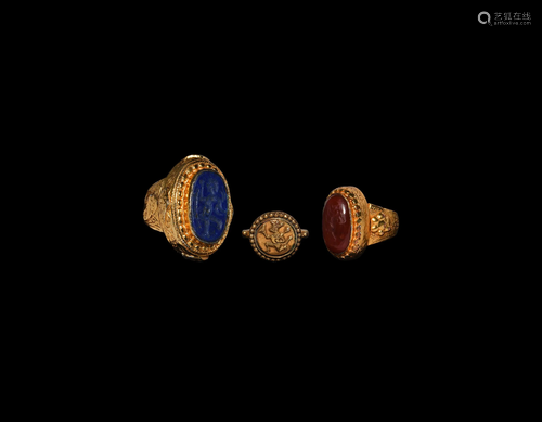 Vintage Western Asiatic Style Ring Group