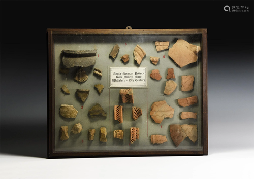 Anglo-Norman Minety Moor Pottery Shard Display