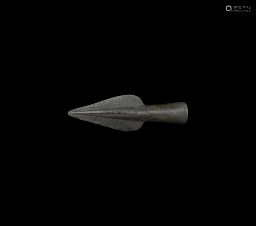 Bronze Age Decorated Socketted Spearhead