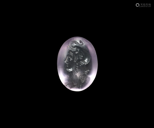 Amethyst Optical Illusion Gemstone with Faces