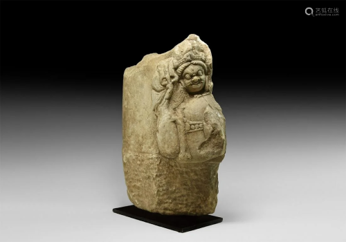 Indian Stele Section with Figure