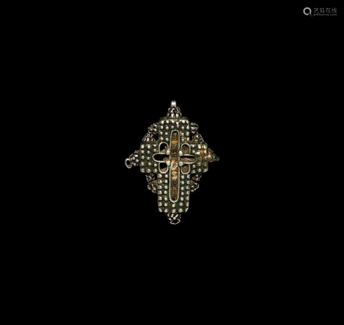 Christian Silver Reliquary Cross Pendant