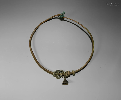 Iron Age Celtic Neck Torc with Rings