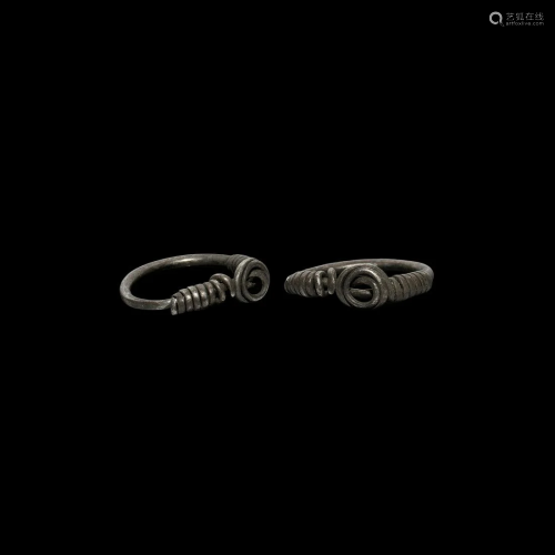 Viking Silver Ring with Coiled Bezel