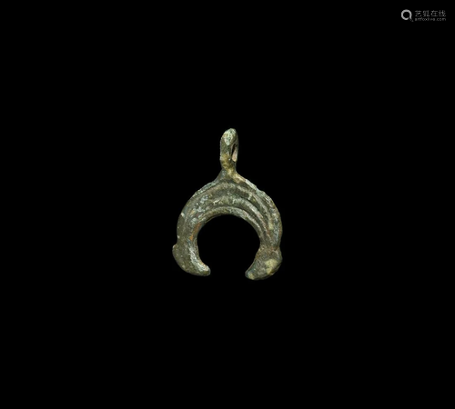 Pre-Viking Bird-Headed Crescent Pendant