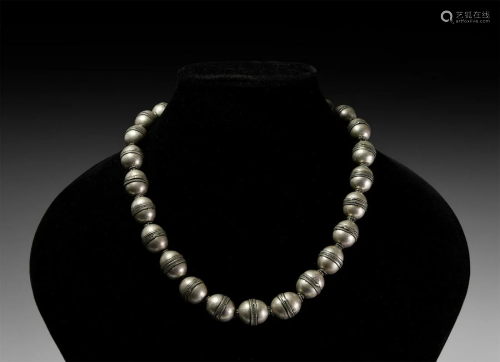 Islamic Silver Bead Necklace