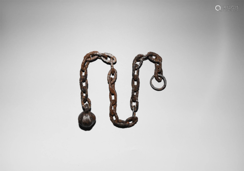 Medieval Flail Head with Chain