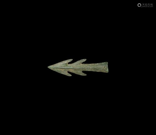 Bronze Age Barbed and Socketted Arrowhead