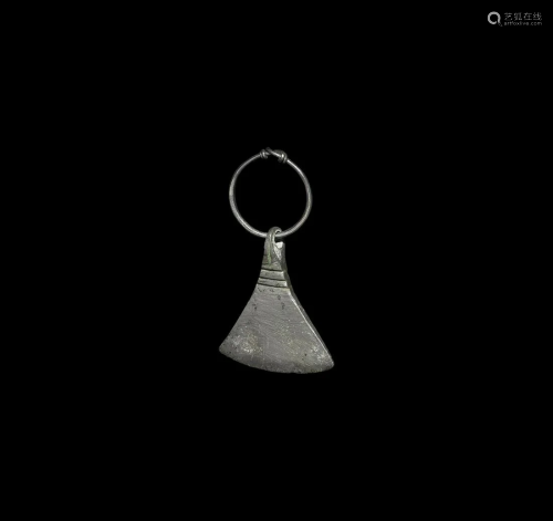 Pre-Viking Broad Axehead Pendant with Ring