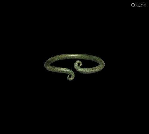 Iron Age Celtic Bracelet with Coiled Terminals