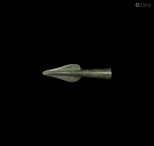 Bronze Age Decorated Socketted Spearhead