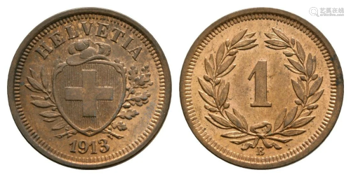 Switzerland - 1913 - 1 Rappen