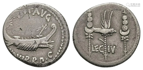 Marc Antony - Legion IV Denarius