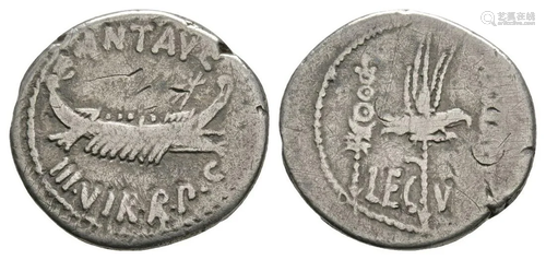 Marc Antony - Legion V Denarius