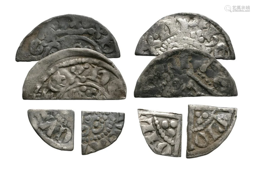 Henry II to Henry III - Cut Halfpennies and Farthing